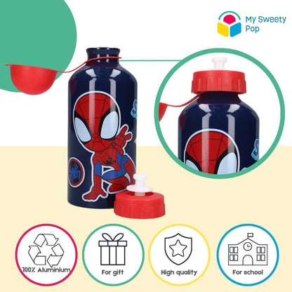 Gourde Spidey - Aluminium - 19 cm - 500 ml - Bleu/Rouge