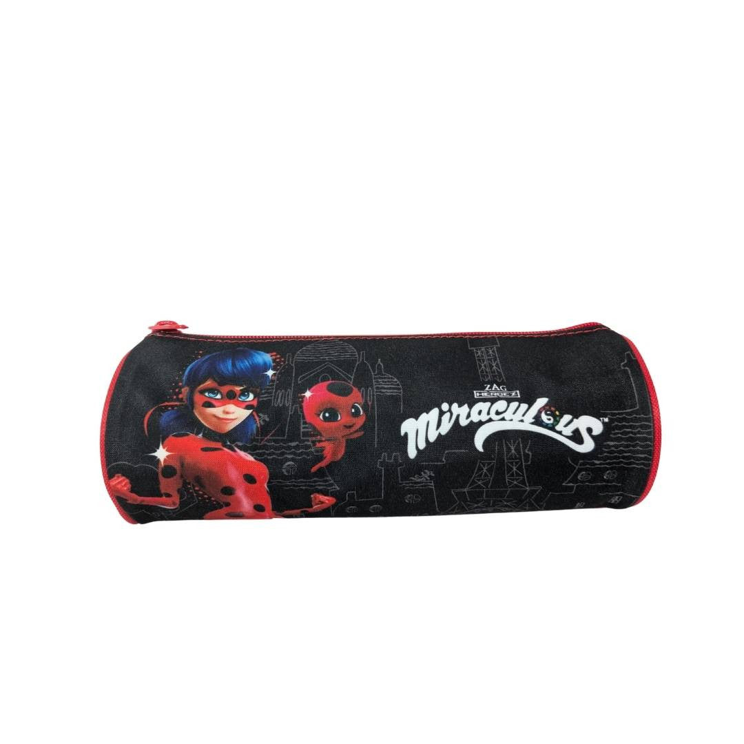 Mybagstory - Trousse Miraculous LadyBug- 21.5 cm - Rouge Noire