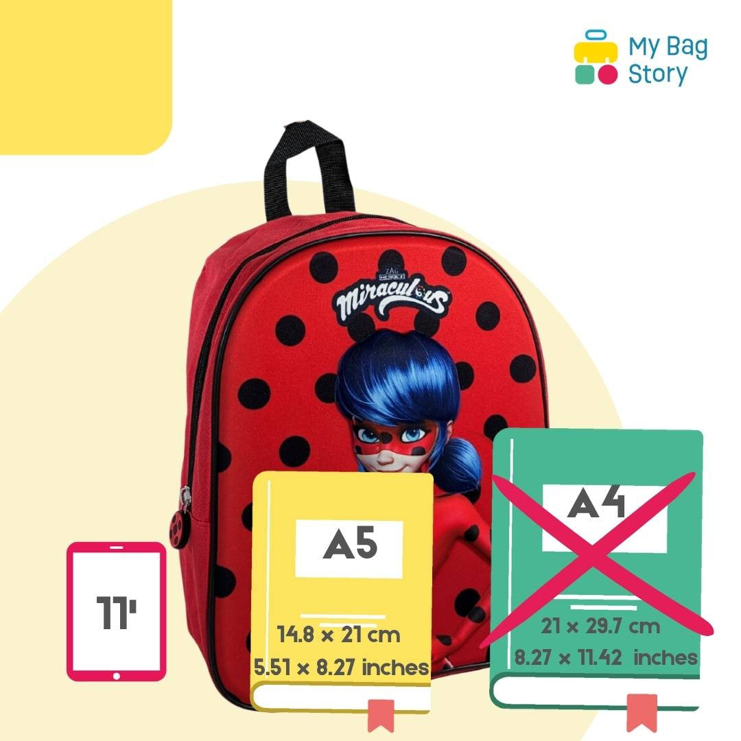 Mybagstory - Sac à dos 3D Miraculous - 32 cm - Rouge