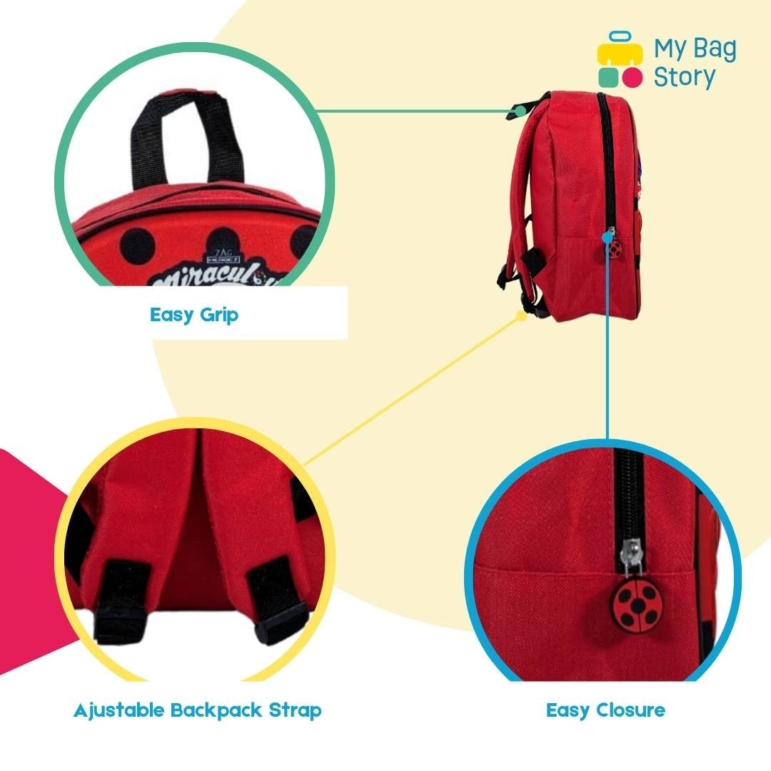 Mybagstory - Sac à dos 3D Miraculous - 32 cm - Rouge