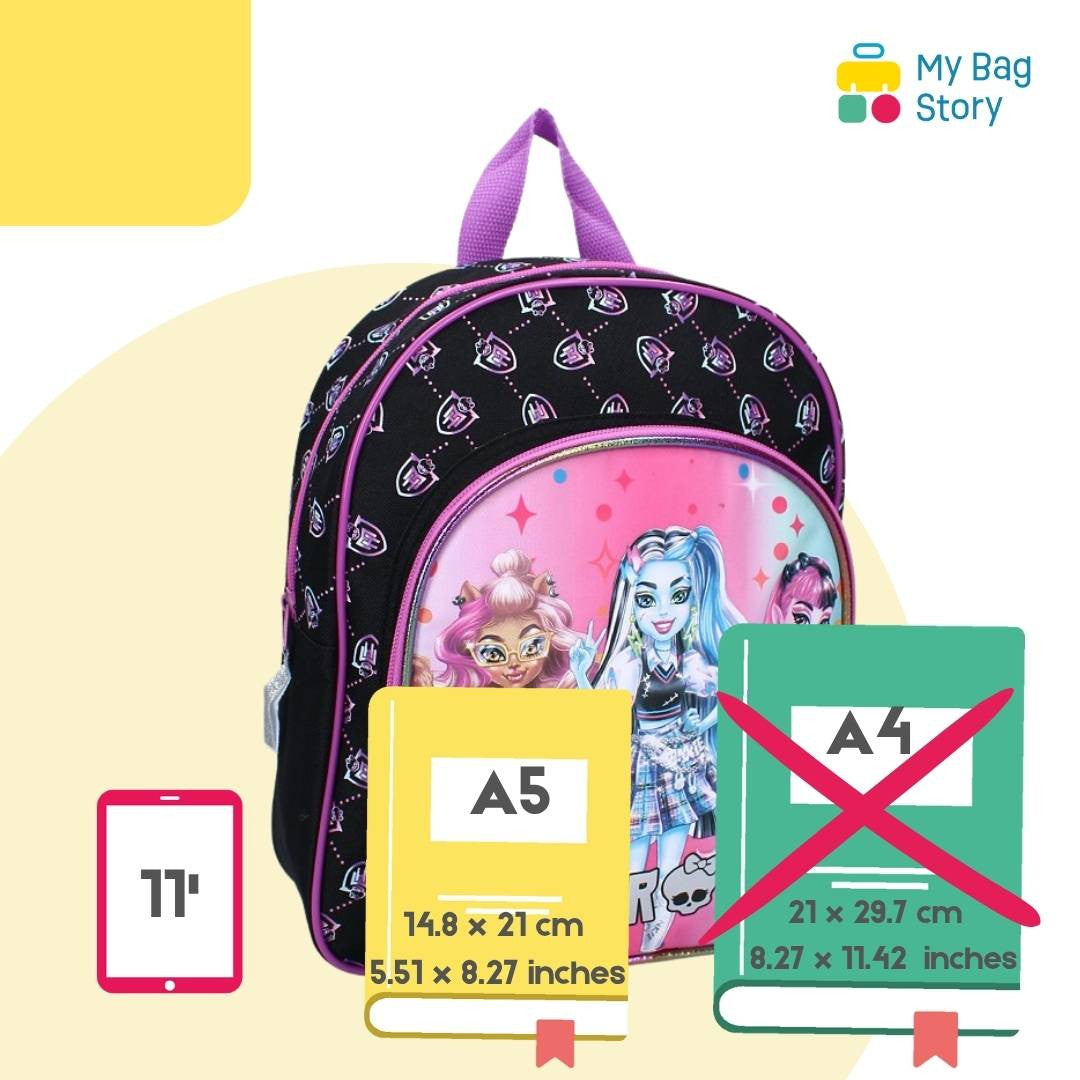 Mybagstory - Sac à dos Monster High - 30 cm - Violet Noir