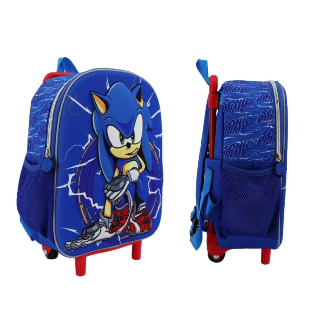 Mybagstory - Sac à roulettes Sonic 3D - Bleu - 30.5cm