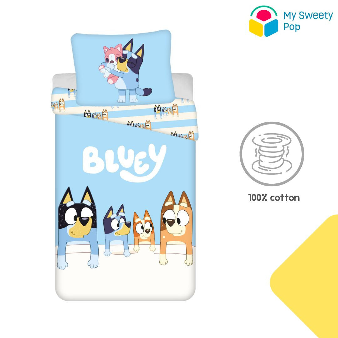 My Sweety Pop - Parure de lit Enfant - Bluey - 2 pièces - 140 x 200 cm