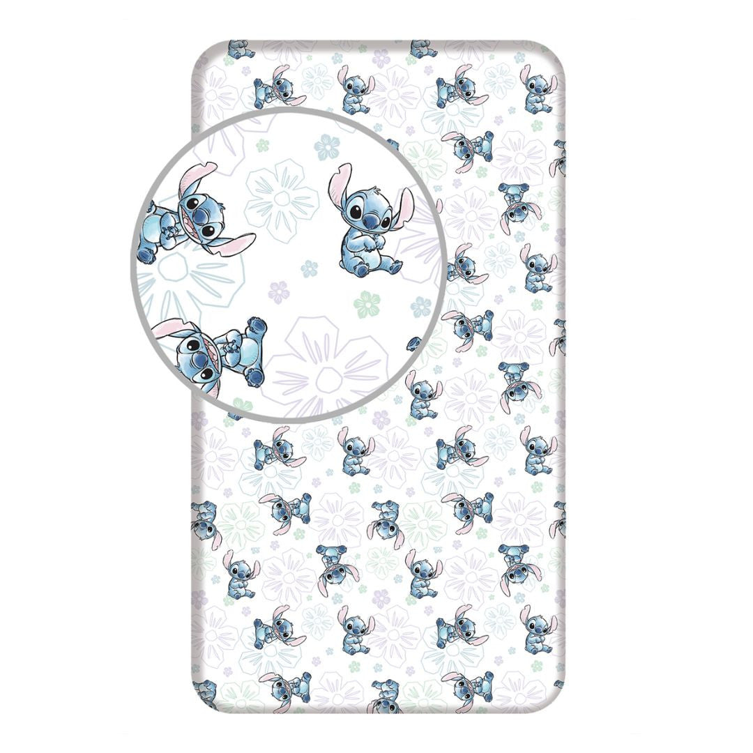 My Sweety Pop - Drap Housse Stitch Blanc - 90 x 200 cm