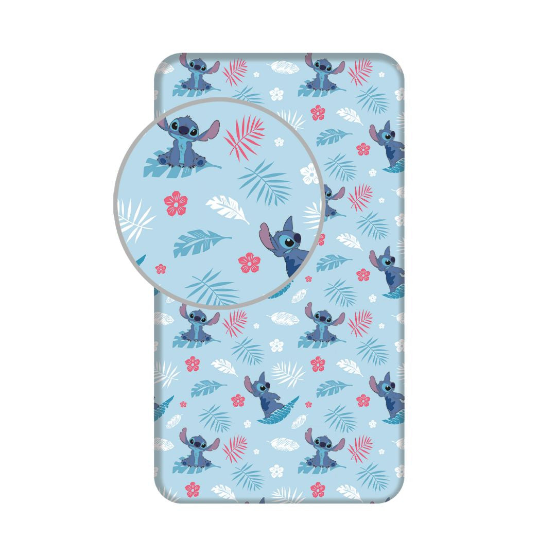 My Sweety Pop - Drap Housse Stitch Bleu - 1 pièce - 90 x 200 cm