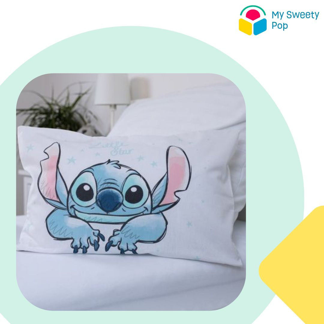 My Sweety Pop - Housse de couette pour bébé Stitch - 2 pièces - 100 x 135 cm