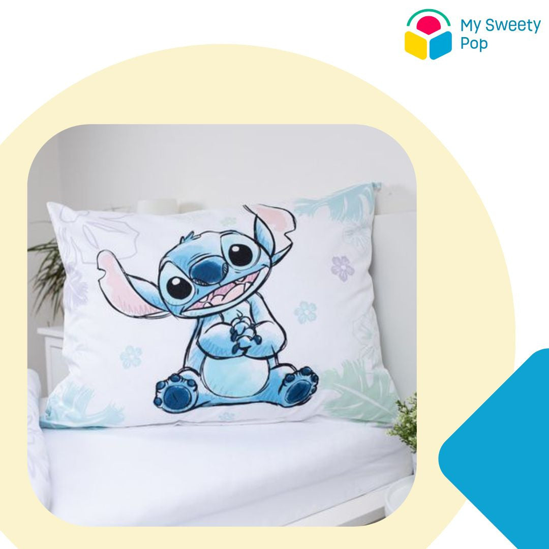 My Sweety Pop - Parure de lit Enfant Stitch - 2 pièces - Blanc - 140 x 200 cm