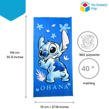 My Sweety Pop - Serviette de Plage Stitch - Bleu - 70 x 140 cm