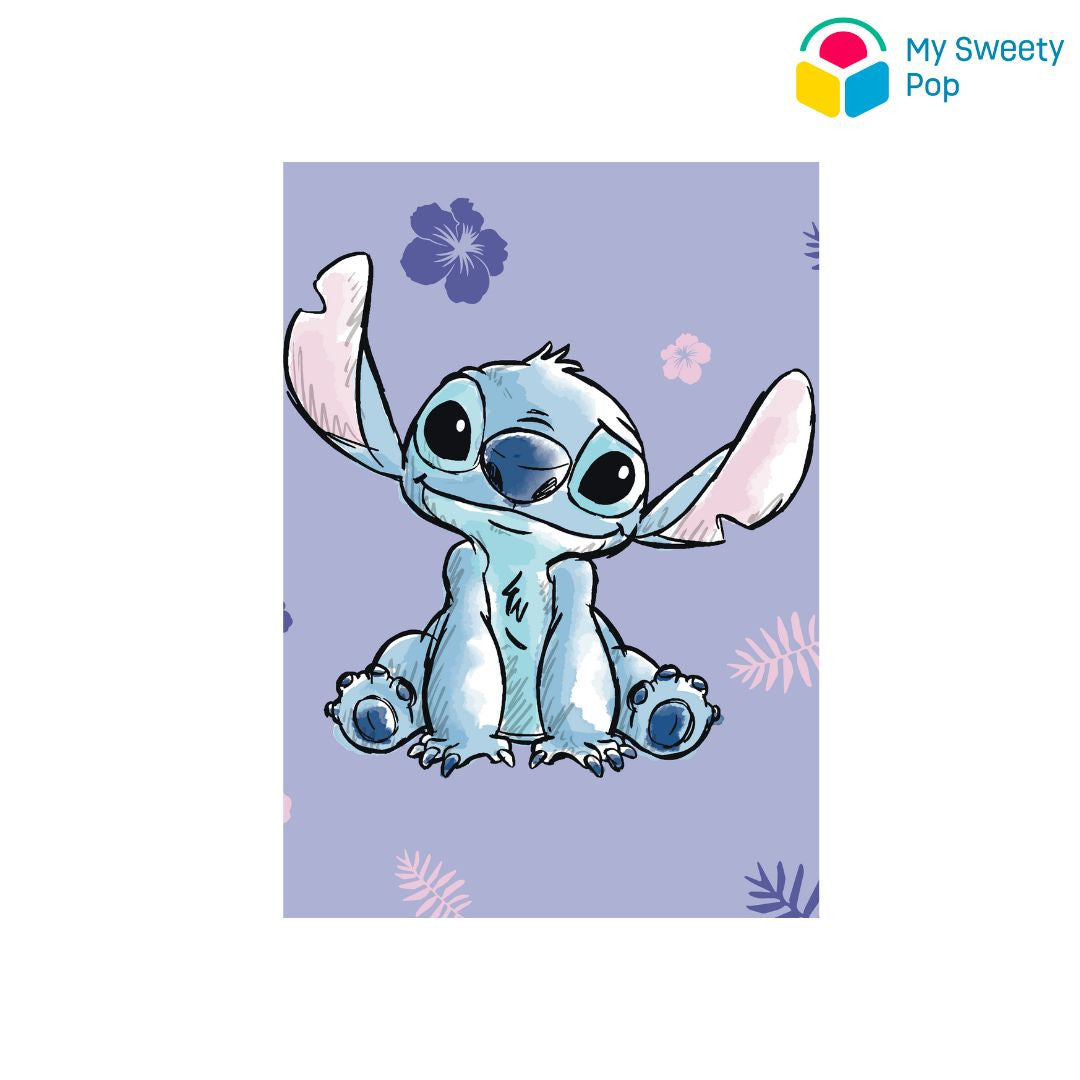 My Sweety Pop - Plaid pour Fille Stitch Violet - 100 x 150 cm