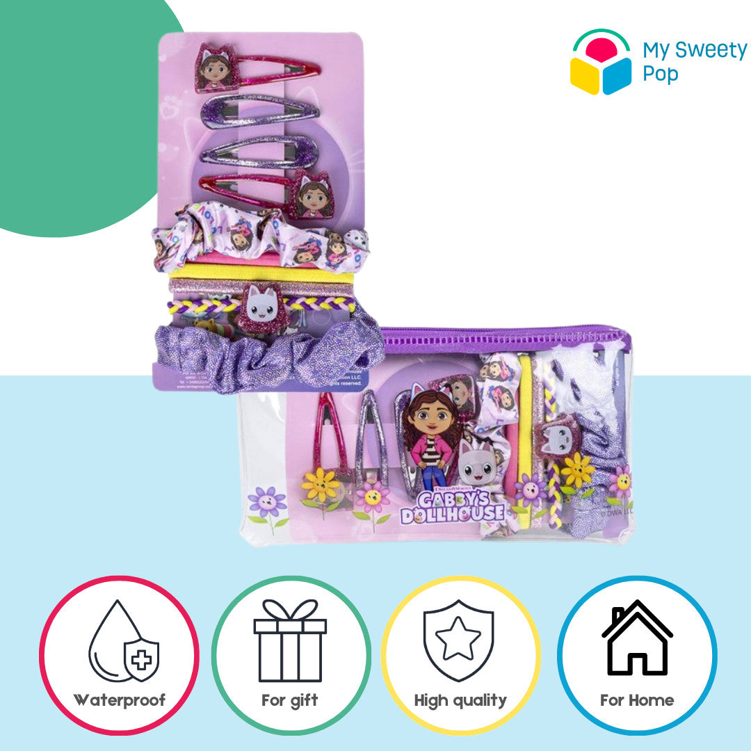 Gabby’s Dollhouse : Set Accessoires Cheveux Fille - Violet