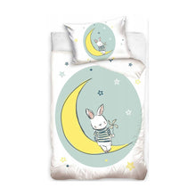 Parure de Lit Enfant 2 Pièces Réversible Lapin – 100% Coton
