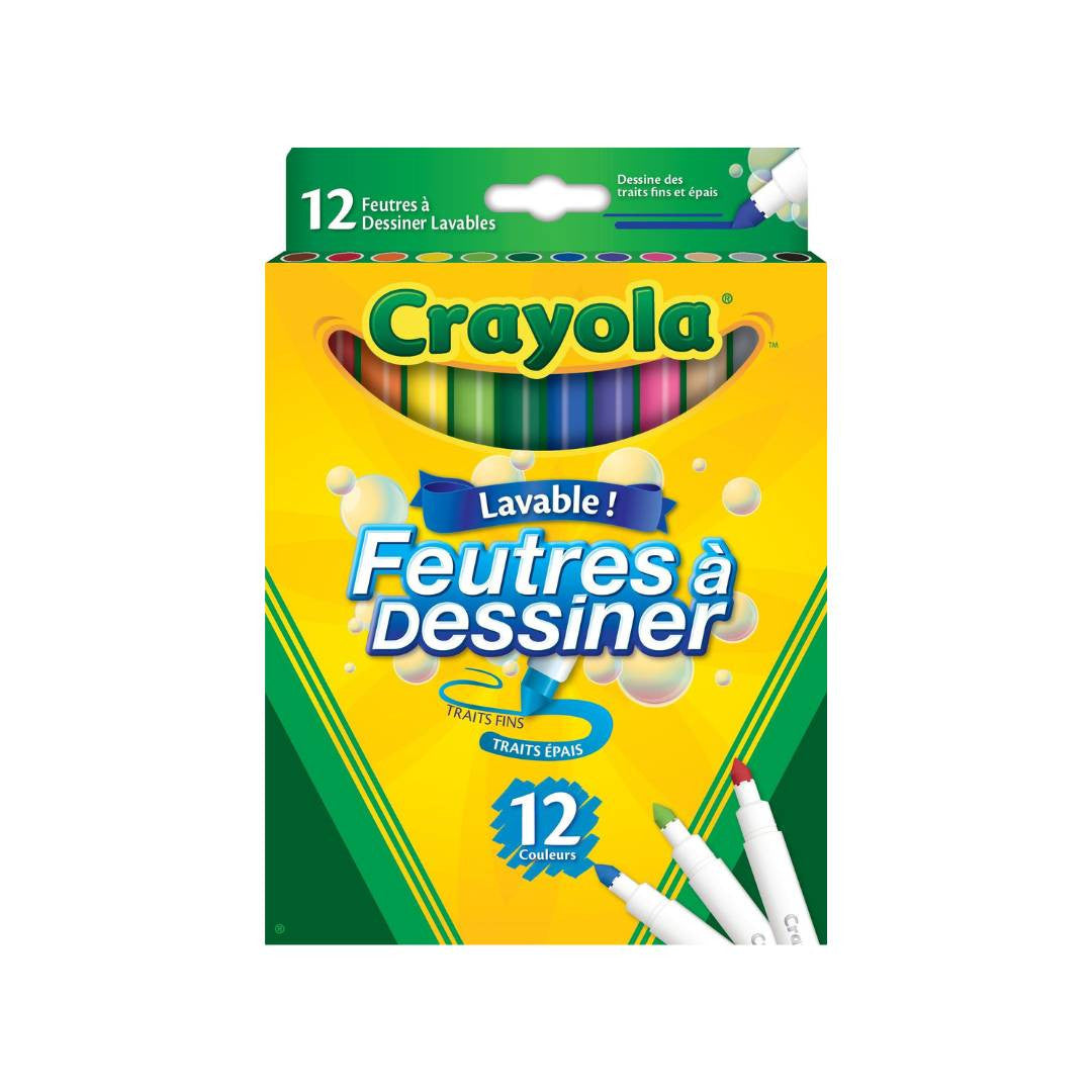 Crayola – 12 Feutres Supertips
