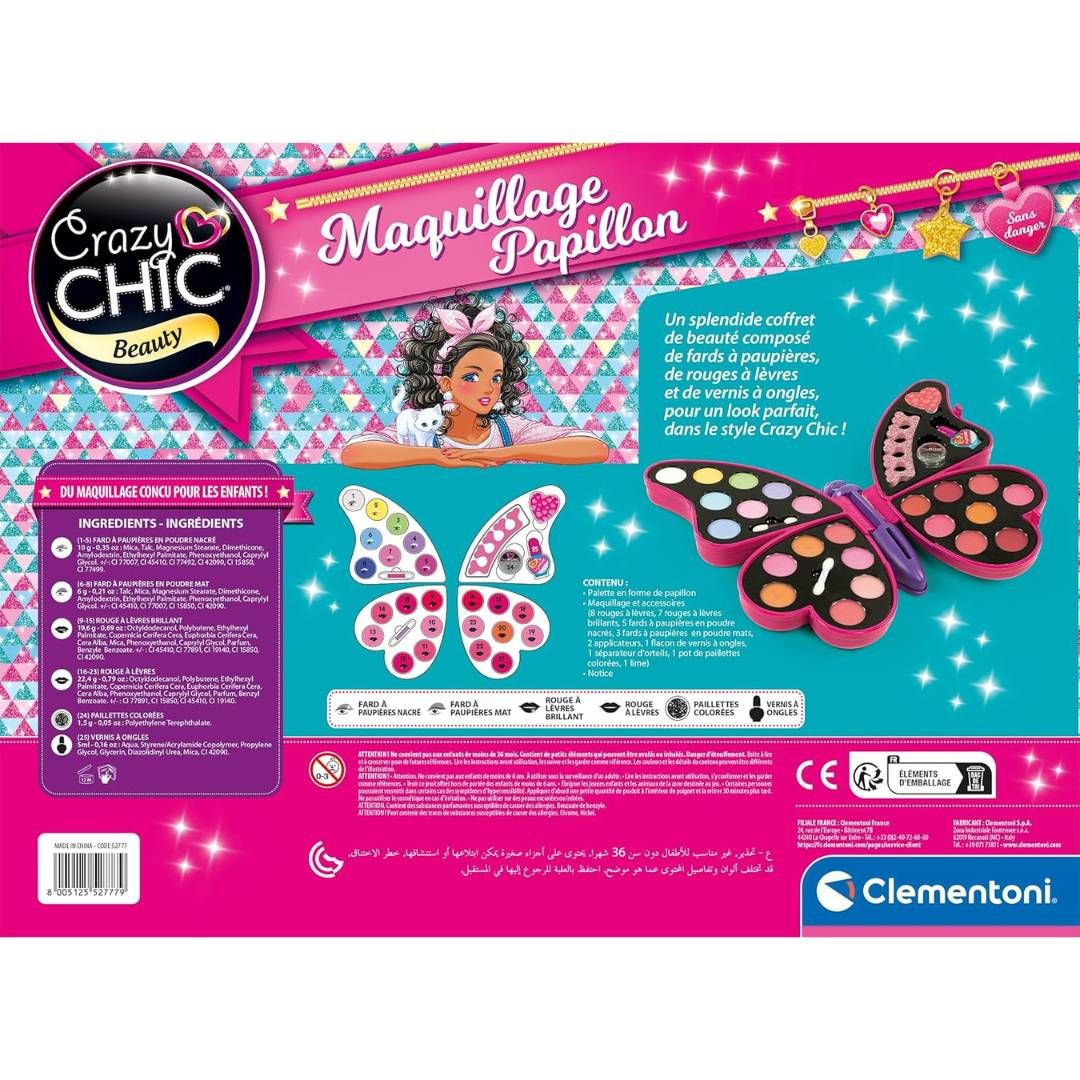 Clementoni - Crazy Chic – Maquillage Papillon