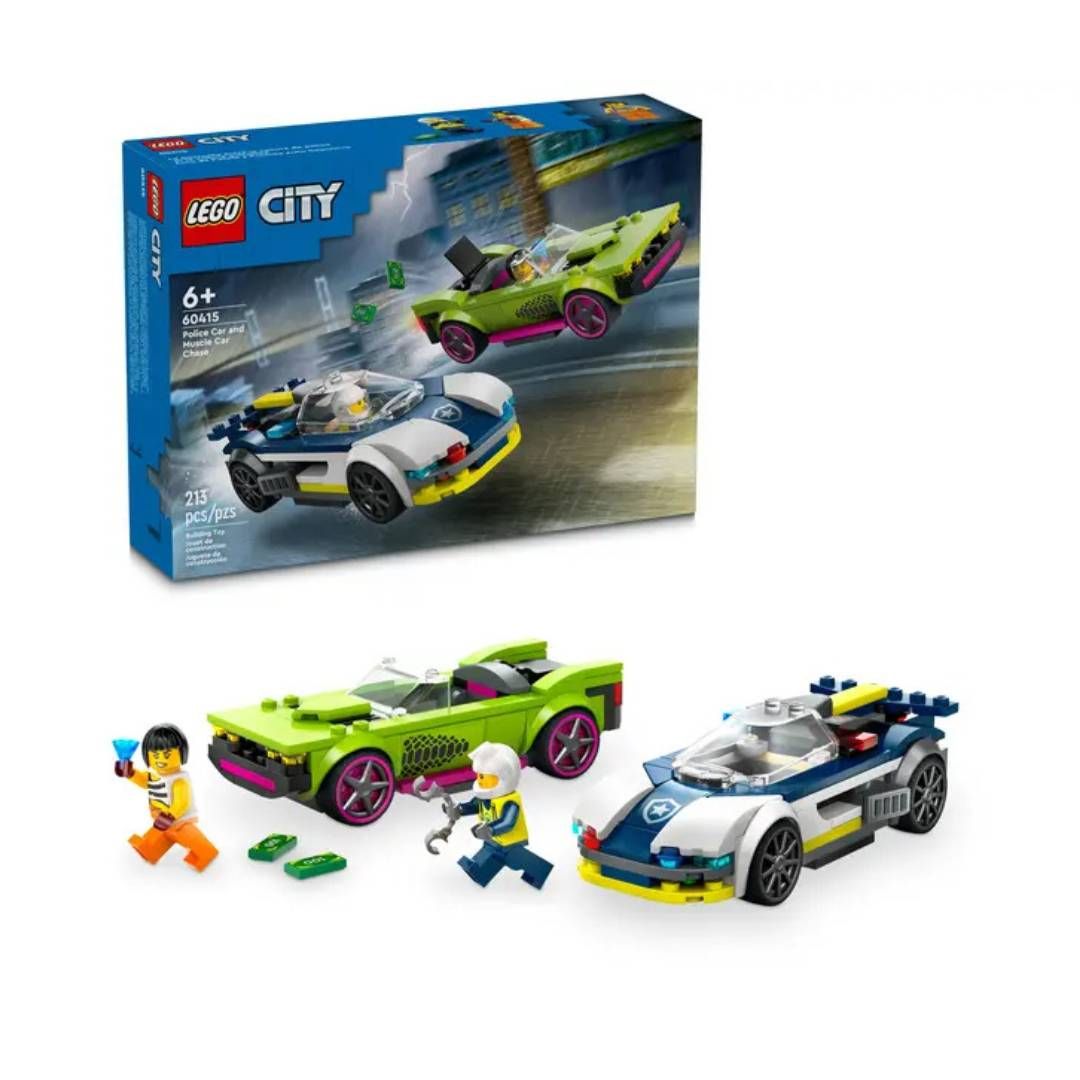 LEGO City 60415 – Course-Poursuite : Voiture de Police vs Super Voiture