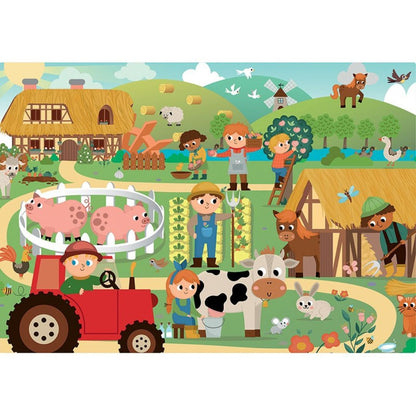 Sentosphère - Puzzle 2x24 pièces - Ferme et ville
