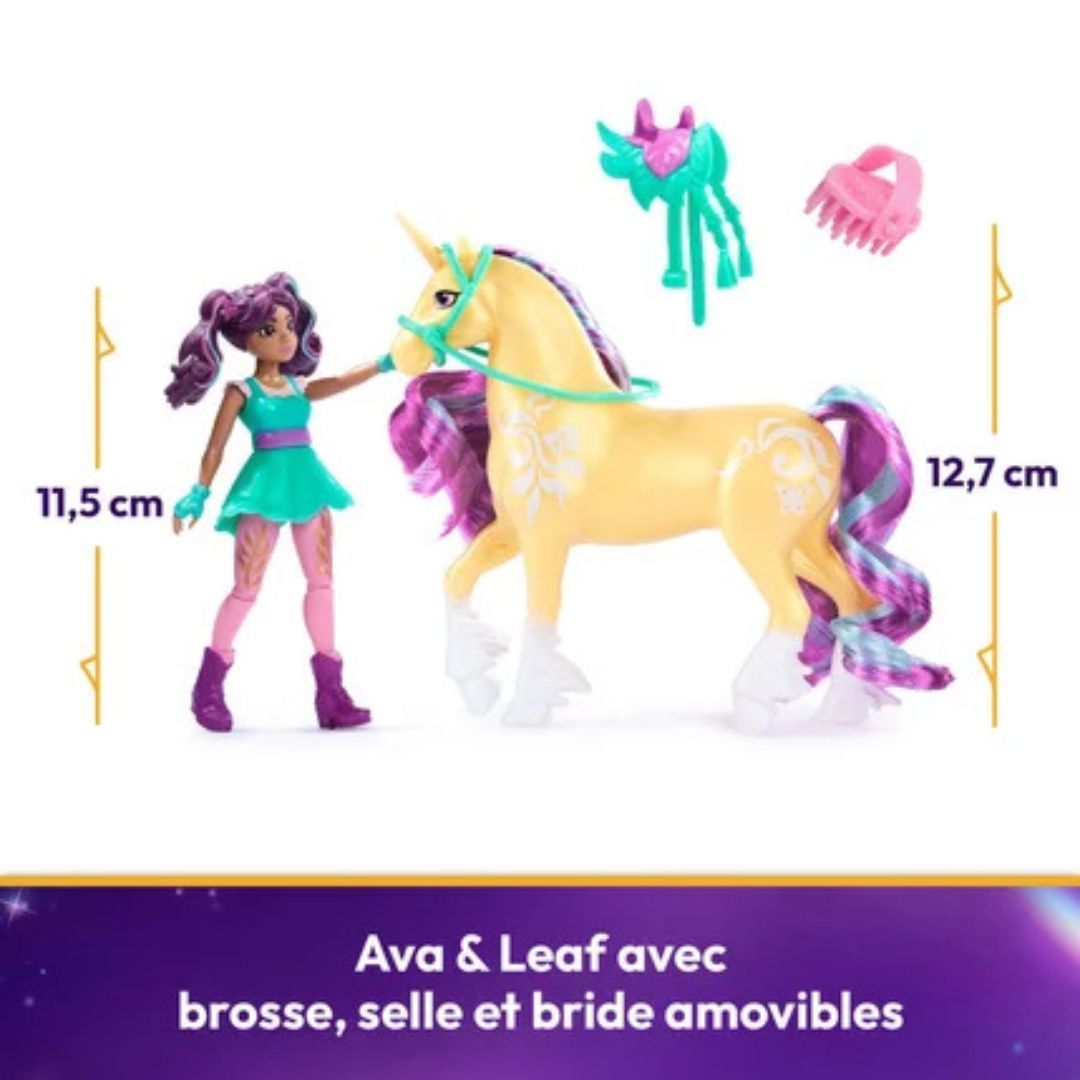 Unicorn Academy - L'École des Licornes - Licorne Leaf et Poupée Ava