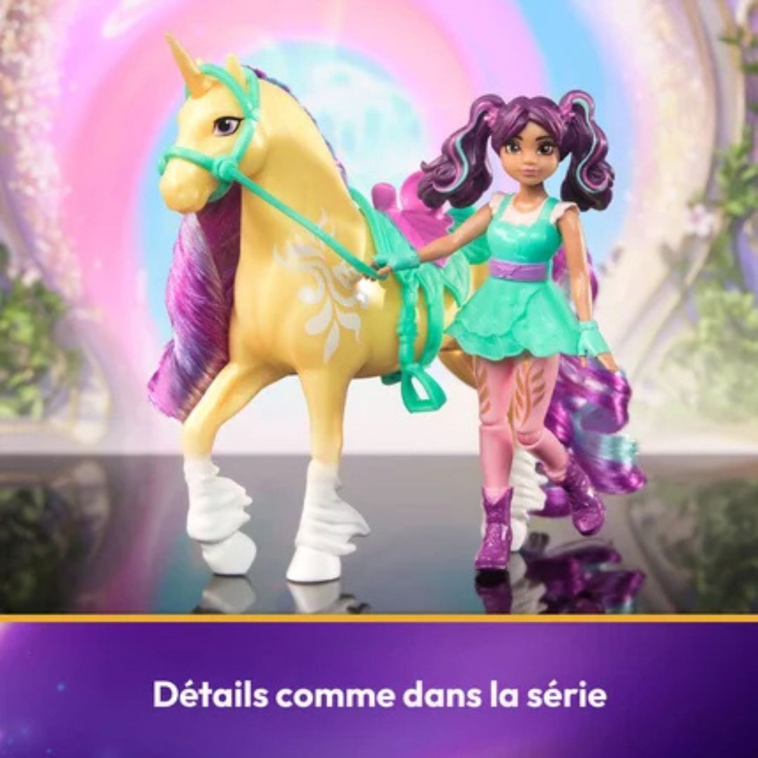 Unicorn Academy - L'École des Licornes - Licorne Leaf et Poupée Ava