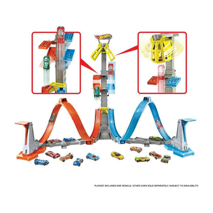 Hot Wheels GRW39 – Kit de Piste de Lancement et de Boucle (18 pièces)