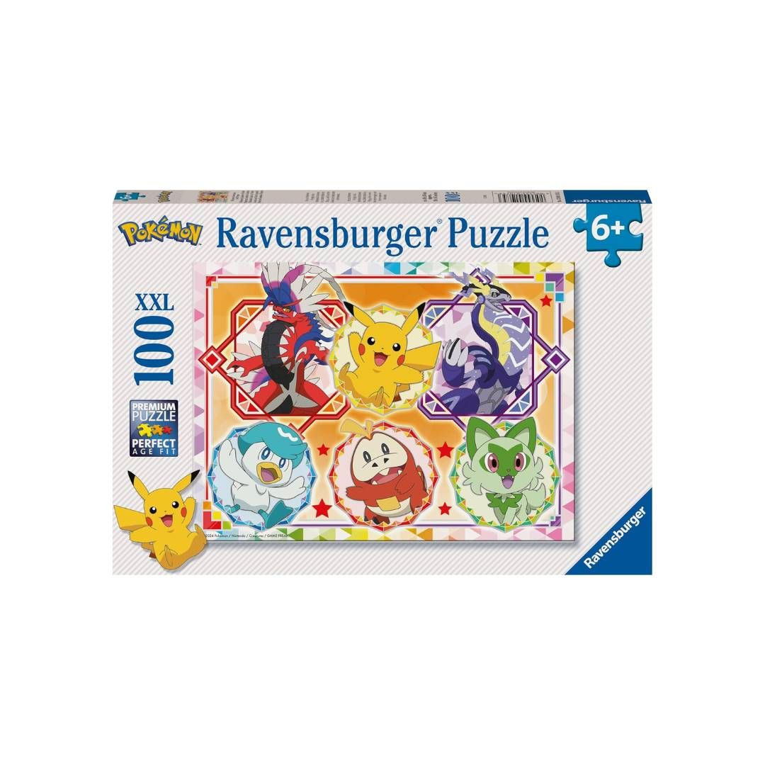 Ravensburger – Puzzle Enfant 100 Pièces XXL – Pokémon Écarlate et Violet