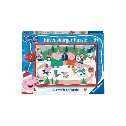 Puzzle de Noël Géant 24 pièces – Peppa Pig à la patinoire
