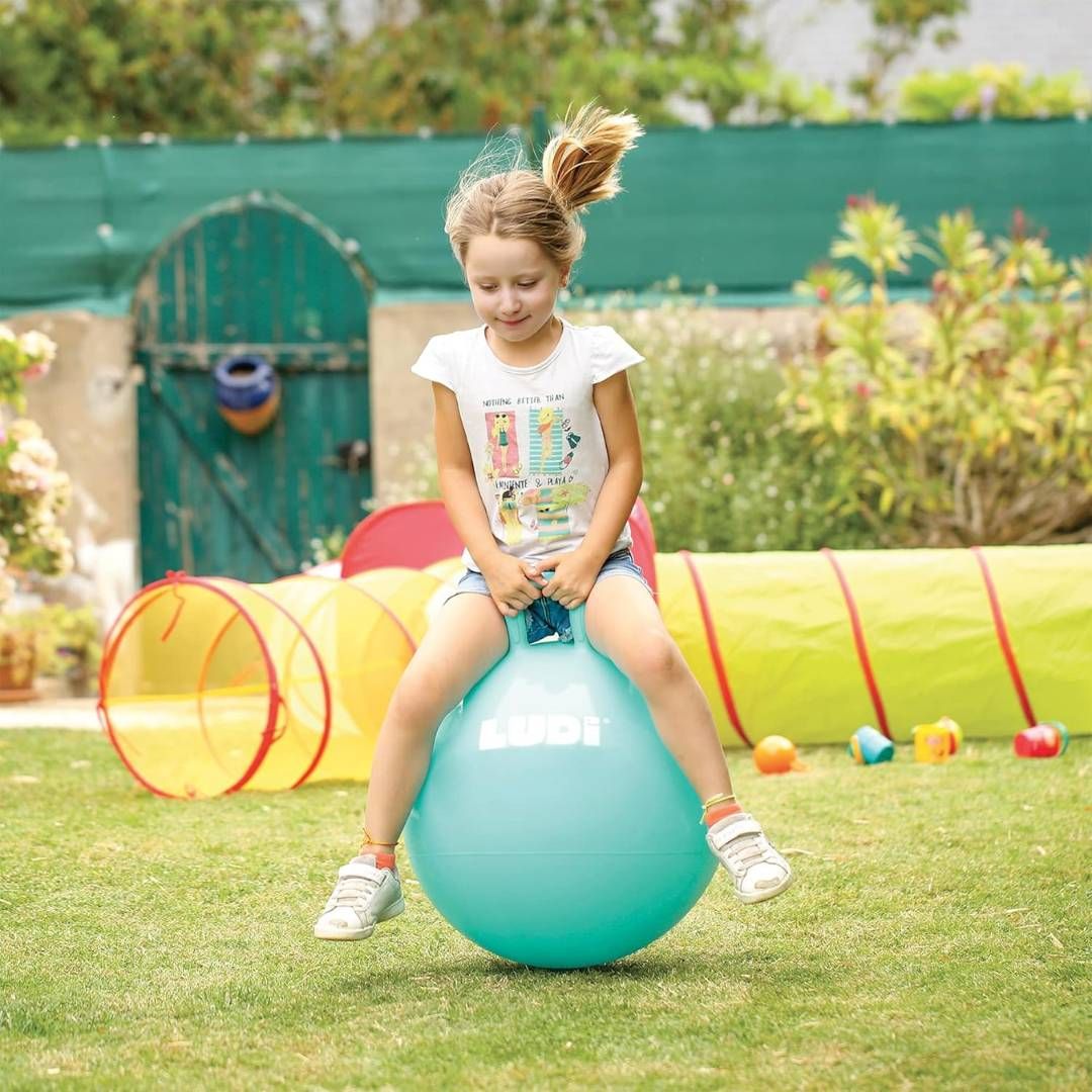 LUDI - Ballon Sauteur XXL Bleu Clair