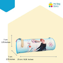 Mybagstory - Trousse Enfant La Reine des Neiges - 21 cm – Bleu clair (Anna, Elsa & Olaf)