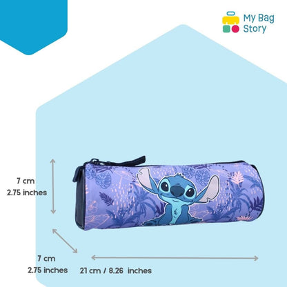 Mybagstory - Trousse ronde Enfant Stitch – 21 cm – Violet Noir
