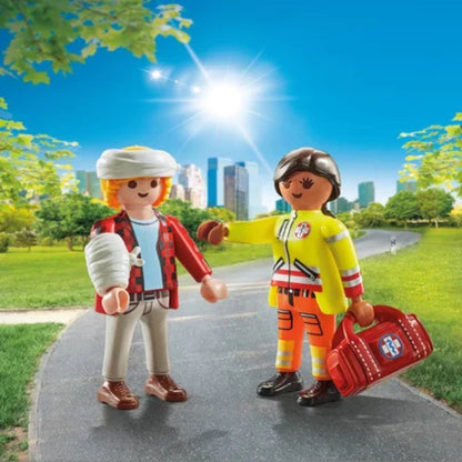 Playmobil 71506 - Secouriste avec blessé