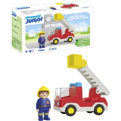 Playmobil Junior 71683 - Camion de Pompier avec échelle pivotante