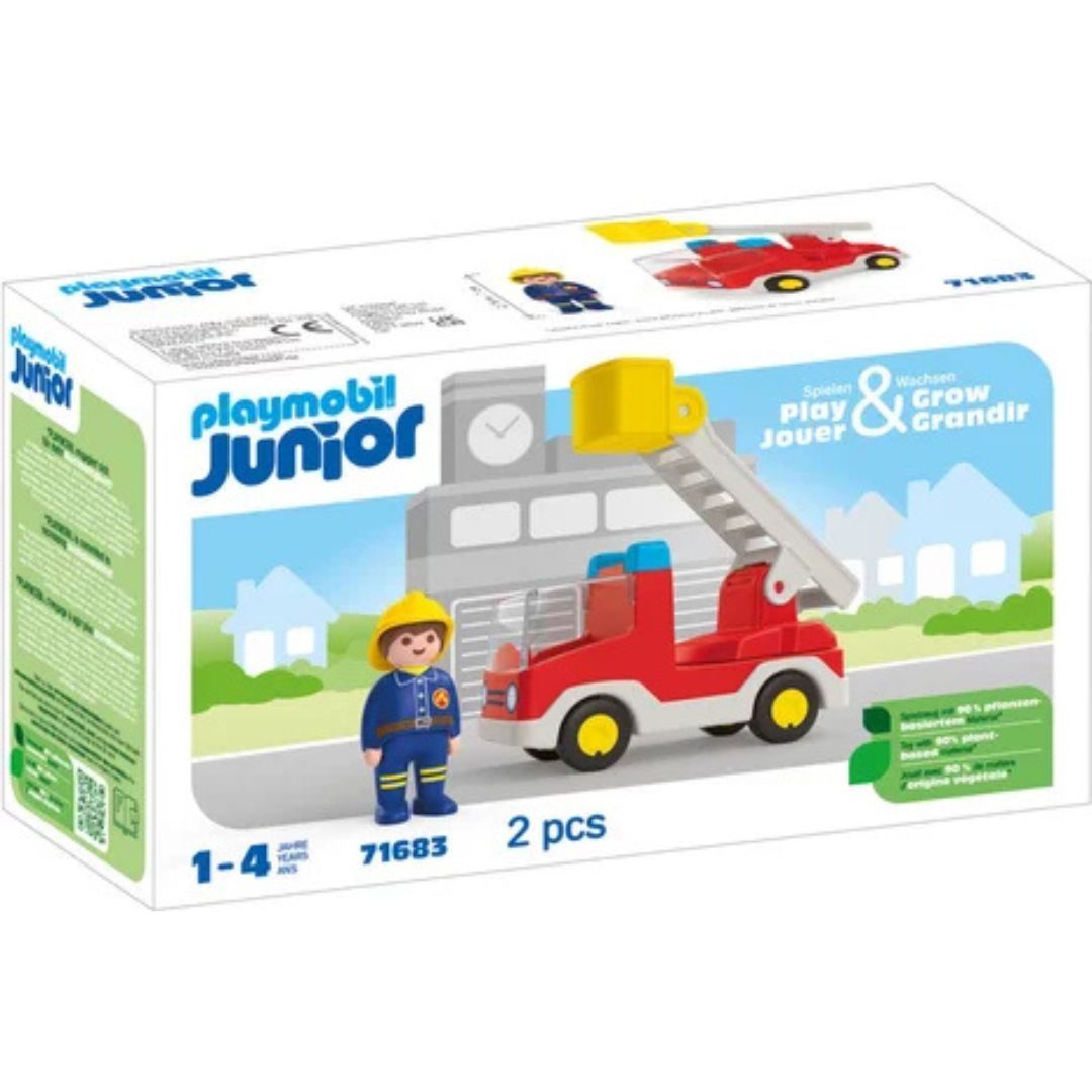 Playmobil Junior 71683 - Camion de Pompier avec échelle pivotante