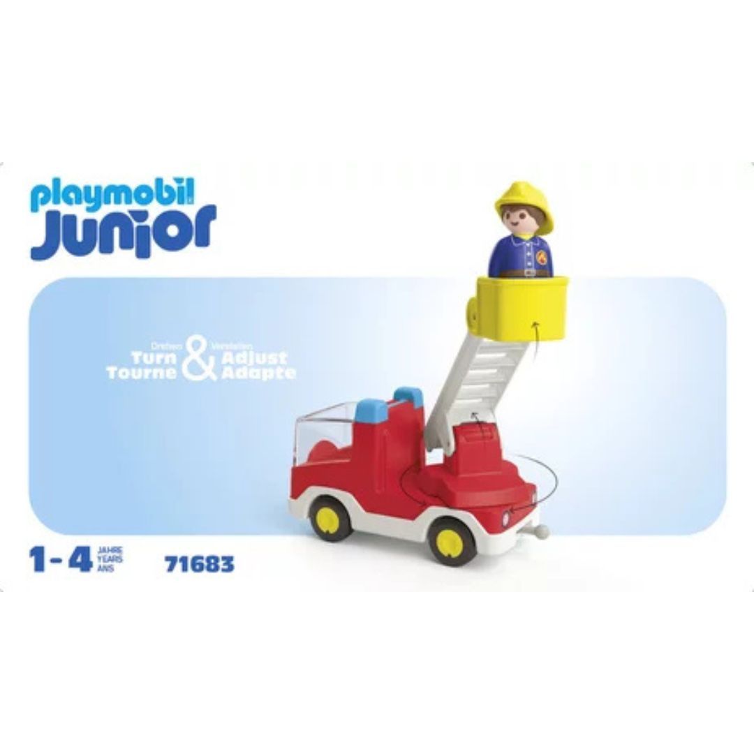 Playmobil Junior 71683 - Camion de Pompier avec échelle pivotante