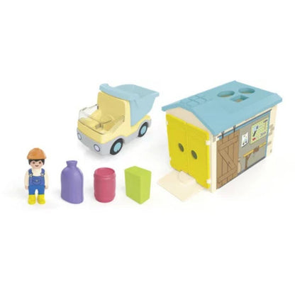 Playmobil 71686 Junior - Ouvrier avec camion et garage