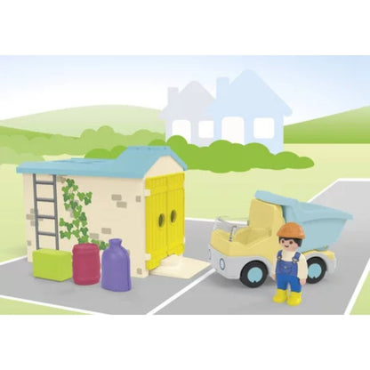Playmobil 71686 Junior - Ouvrier avec camion et garage