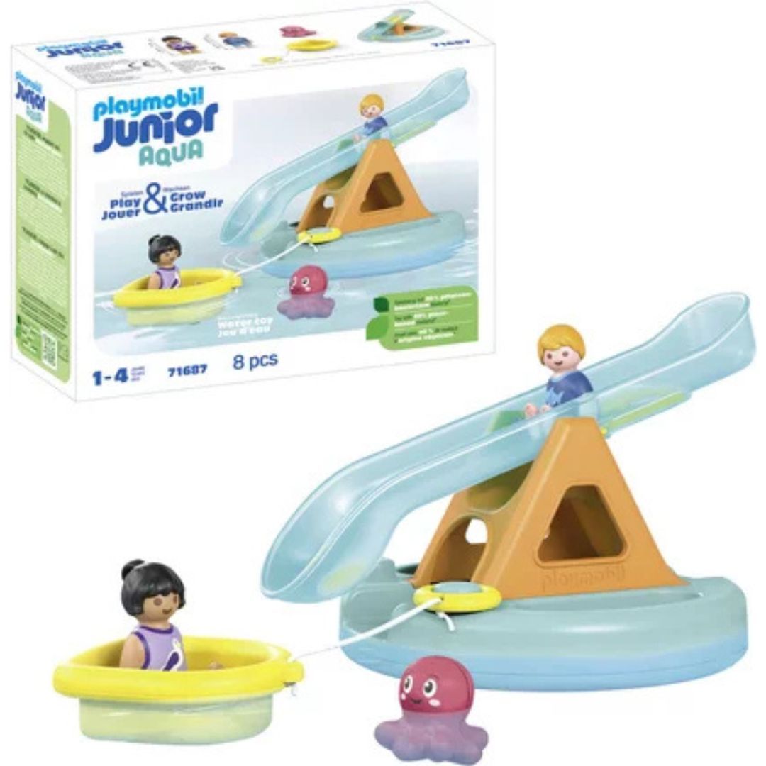 Playmobil 71687 JUNIOR AQUA - Îlot avec toboggan aquatique