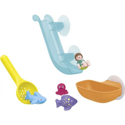 Playmobil 71689 JUNIOR AQUA - Grand toboggan aquatique et animaux marins