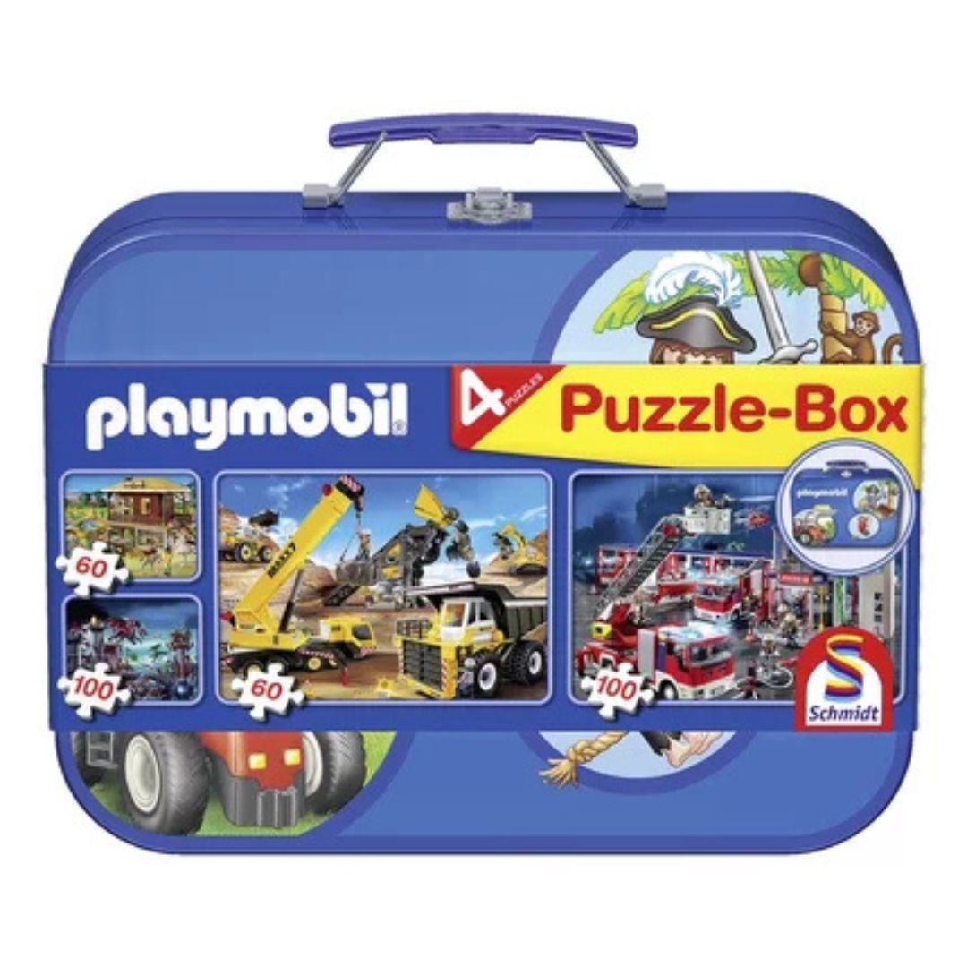 Schmidt - Puzzle-Box Playmobil 2x60, 2x100 pièces