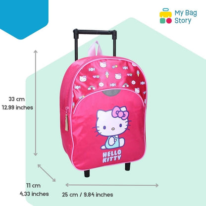 Mybagstory - Sac à dos à roulettes enfant Hello Kitty – Rose - 33 cm