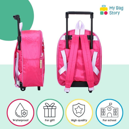 Mybagstory - Sac à dos à roulettes enfant Hello Kitty – Rose - 33 cm