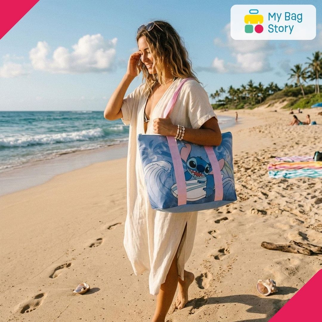 Mybagstory - Sac de Plage Stitch Enfant - Bleu