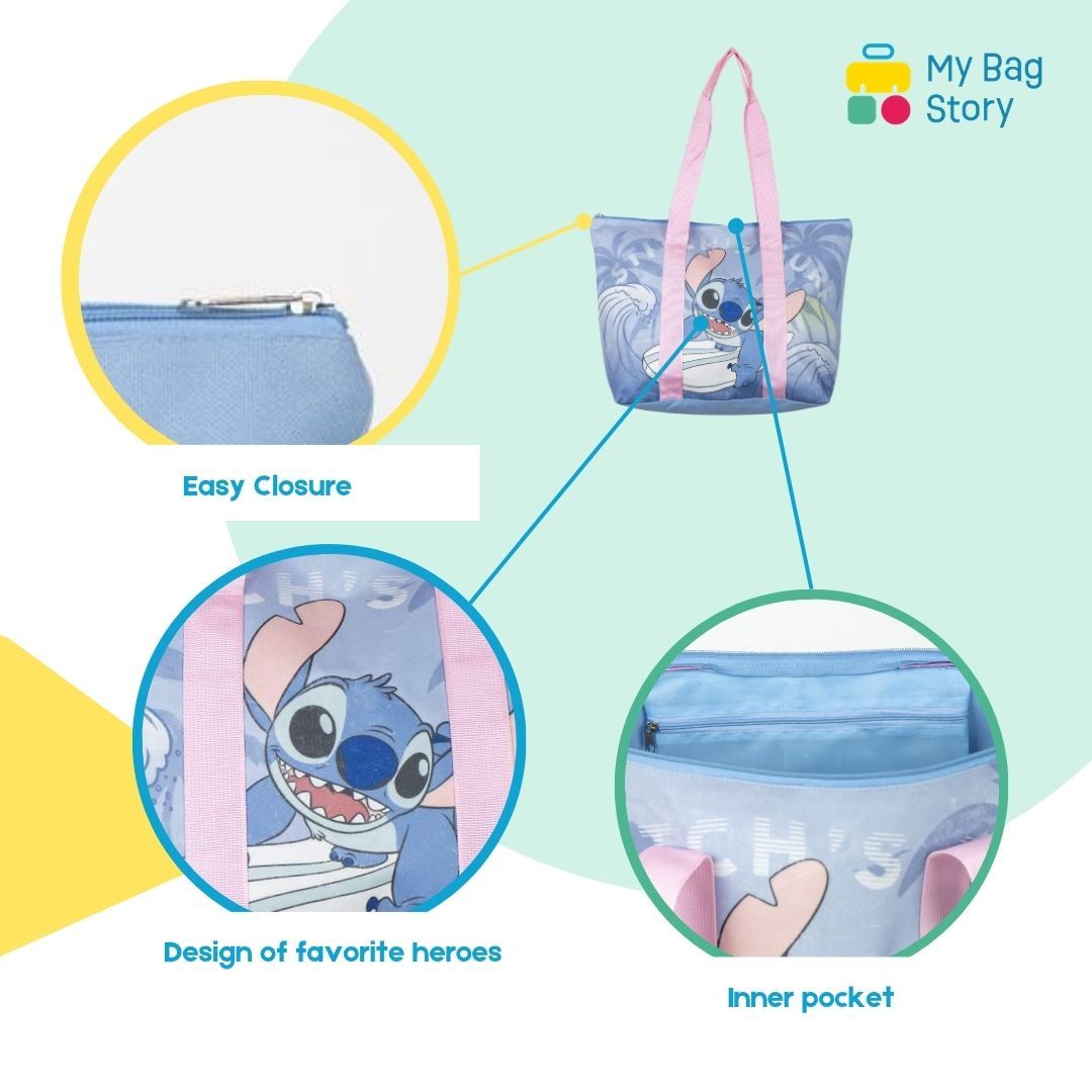 Mybagstory - Sac de Plage Stitch Enfant - Bleu
