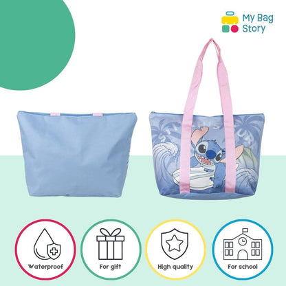 Mybagstory - Sac de Plage Stitch Enfant - Bleu