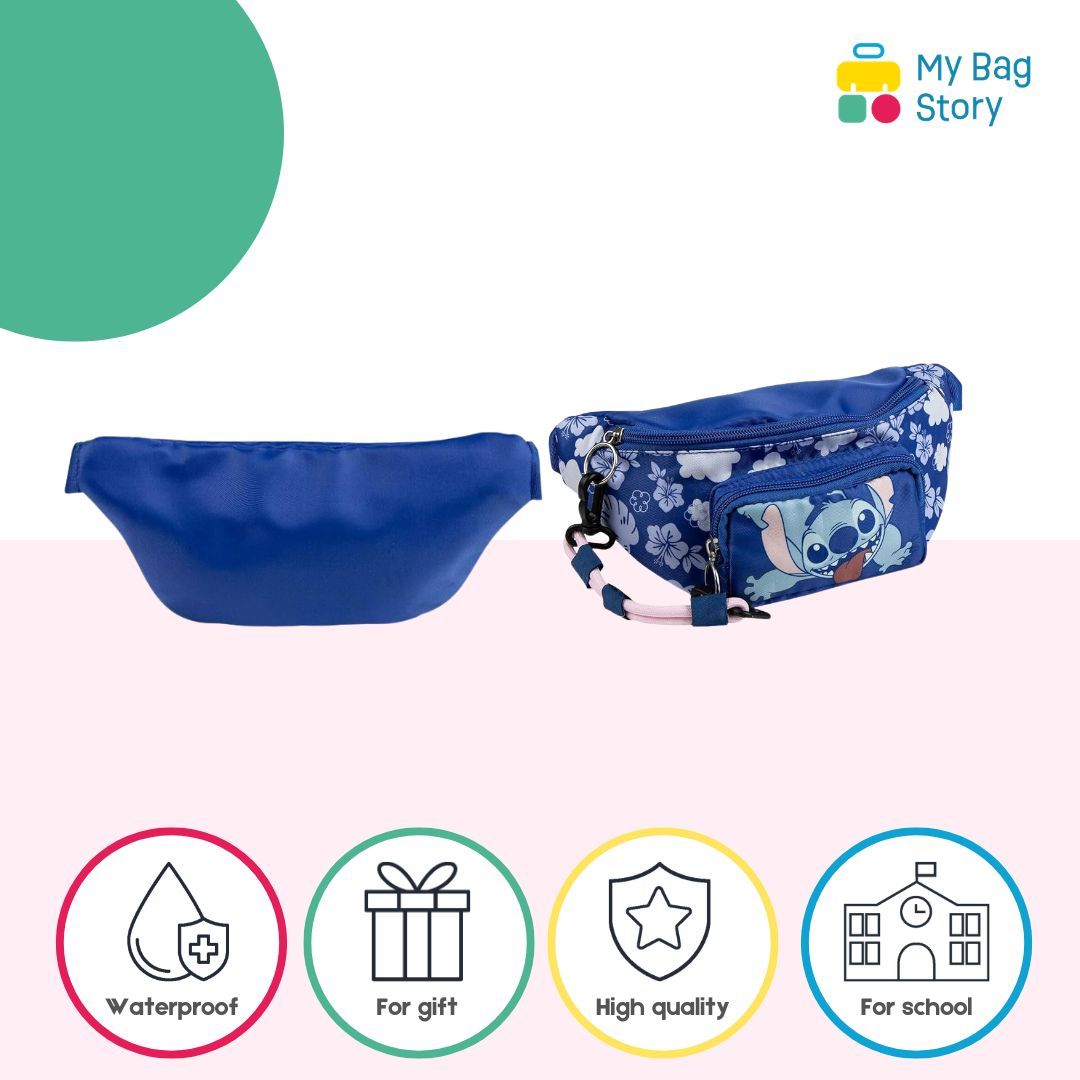 mybagstory - Sac Banane Stitch - Bleu