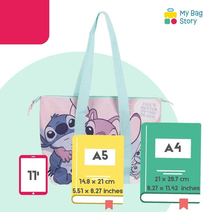 Mybagstory - Sac de Plage Stitch & Angel