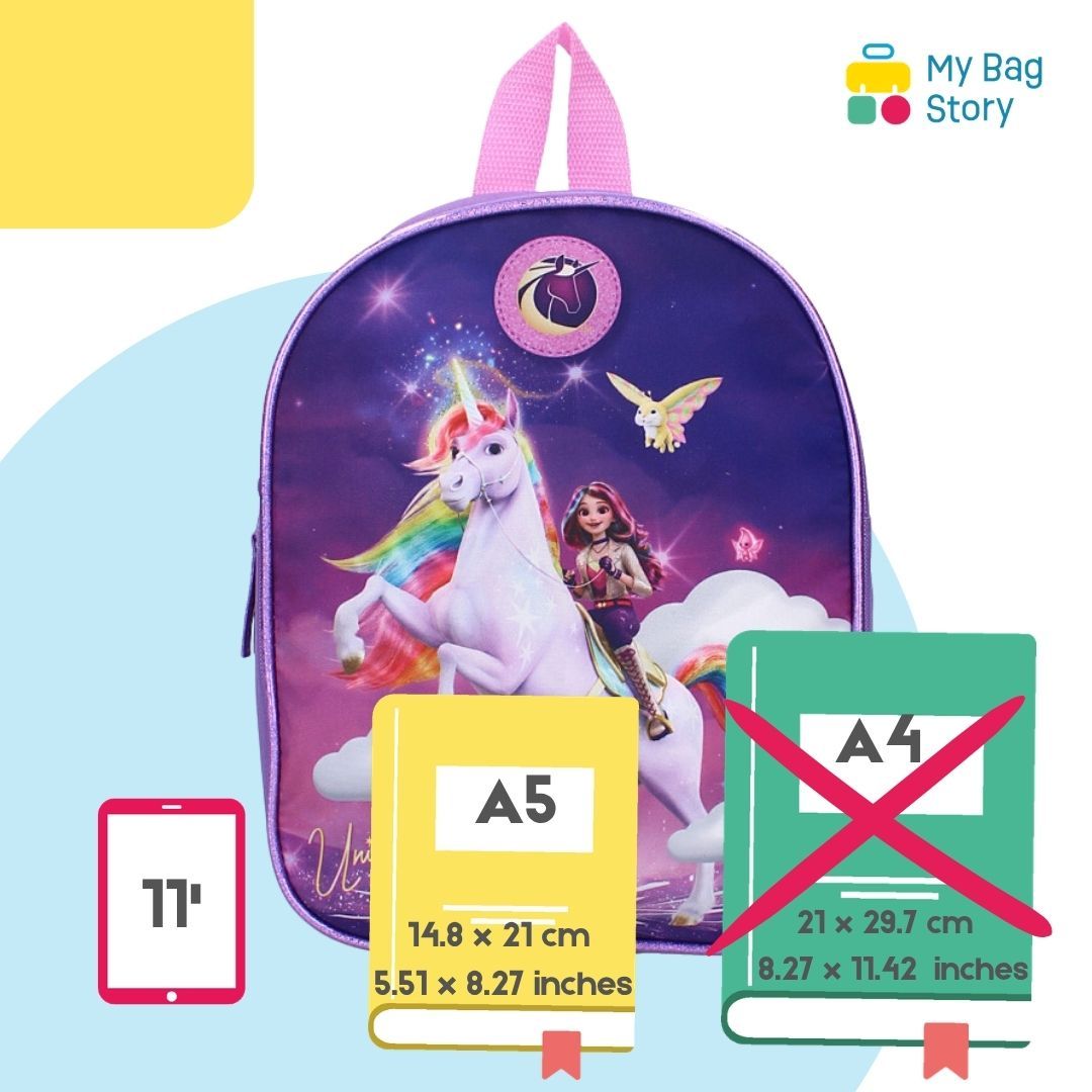 Mybagstory - Sac à Dos Enfant Unicorn Academy - Violet
