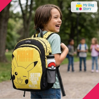 Mybagstory - Sac à Dos Pokémon Pikachu Jaune - 35 cm