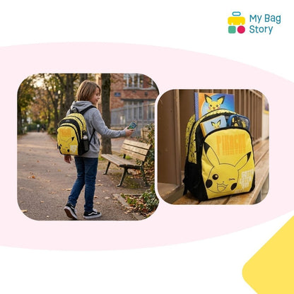 Mybagstory - Sac à Dos Pokémon Pikachu Jaune - 35 cm