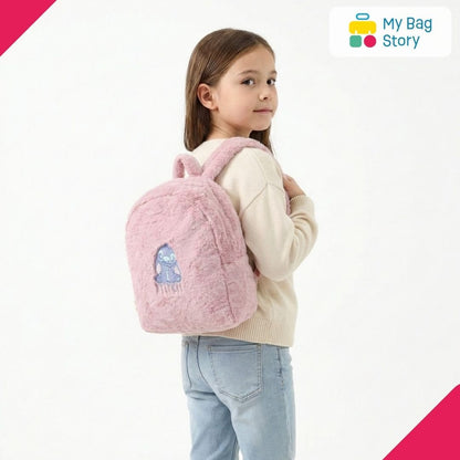 Mybagstory - Sac à Dos Stitch Fourrure Rose - 30 cm
