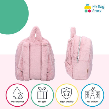 Mybagstory - Sac à Dos Stitch Fourrure Rose - 30 cm