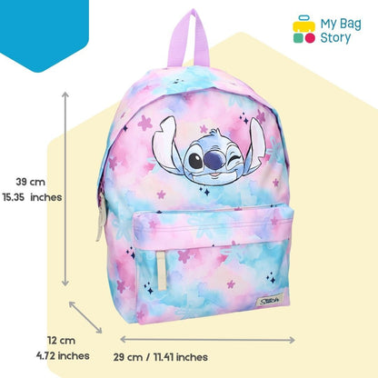 Mybagstory - Sac à dos Stitch Rose et Bleu - 39 cm