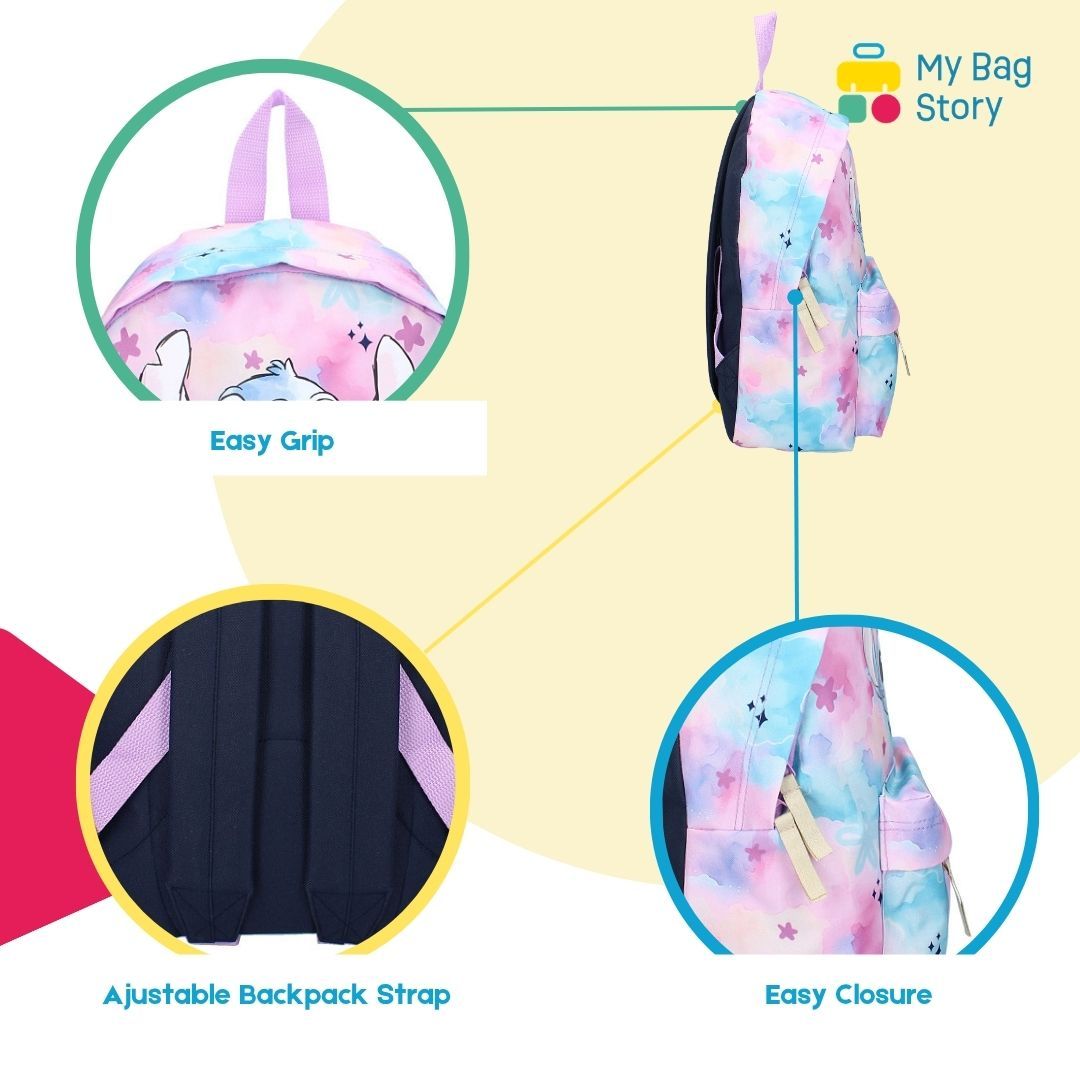 Mybagstory - Sac à dos Stitch Rose et Bleu - 39 cm